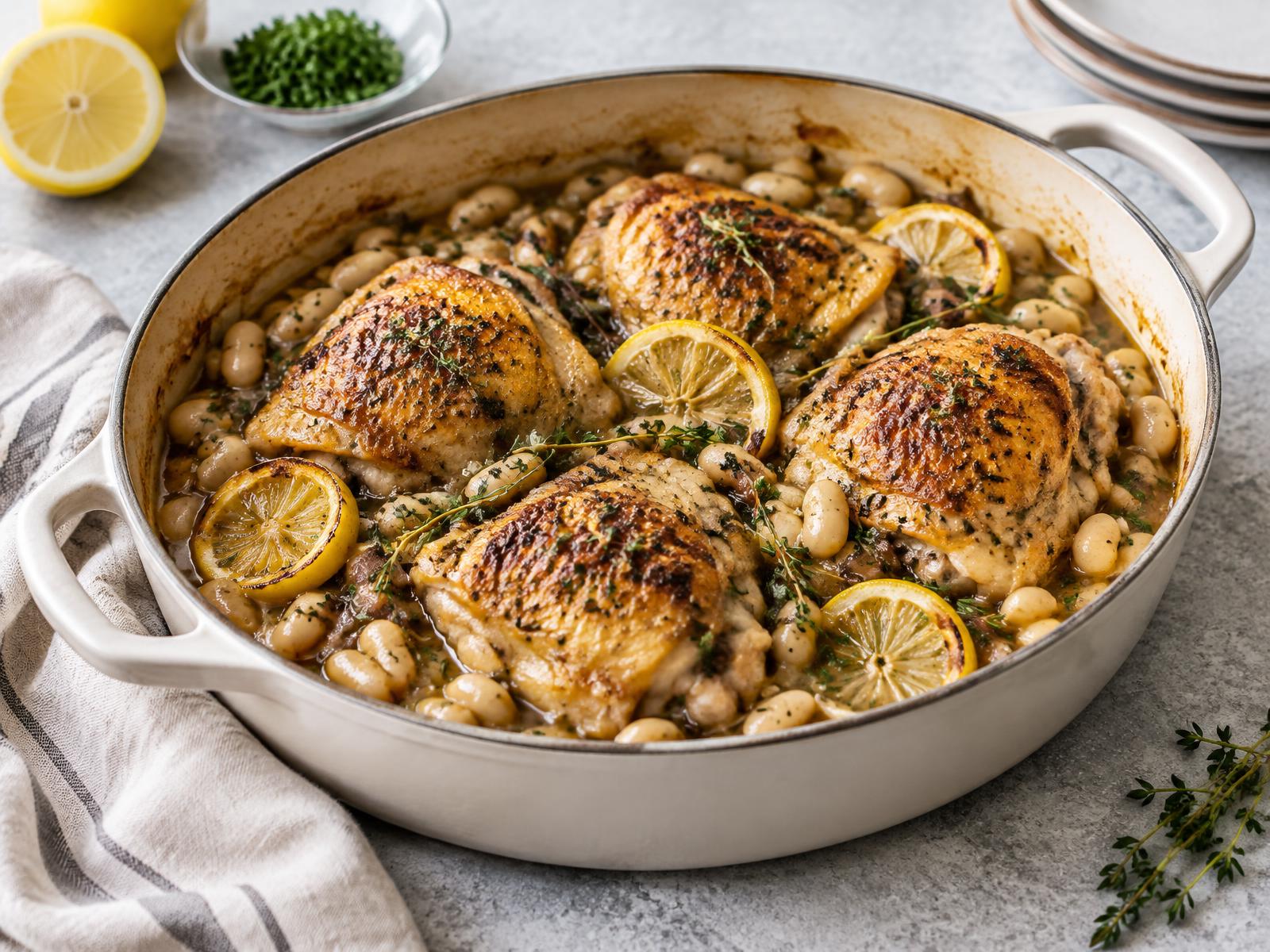 Slow-Braised Lemon Chicken