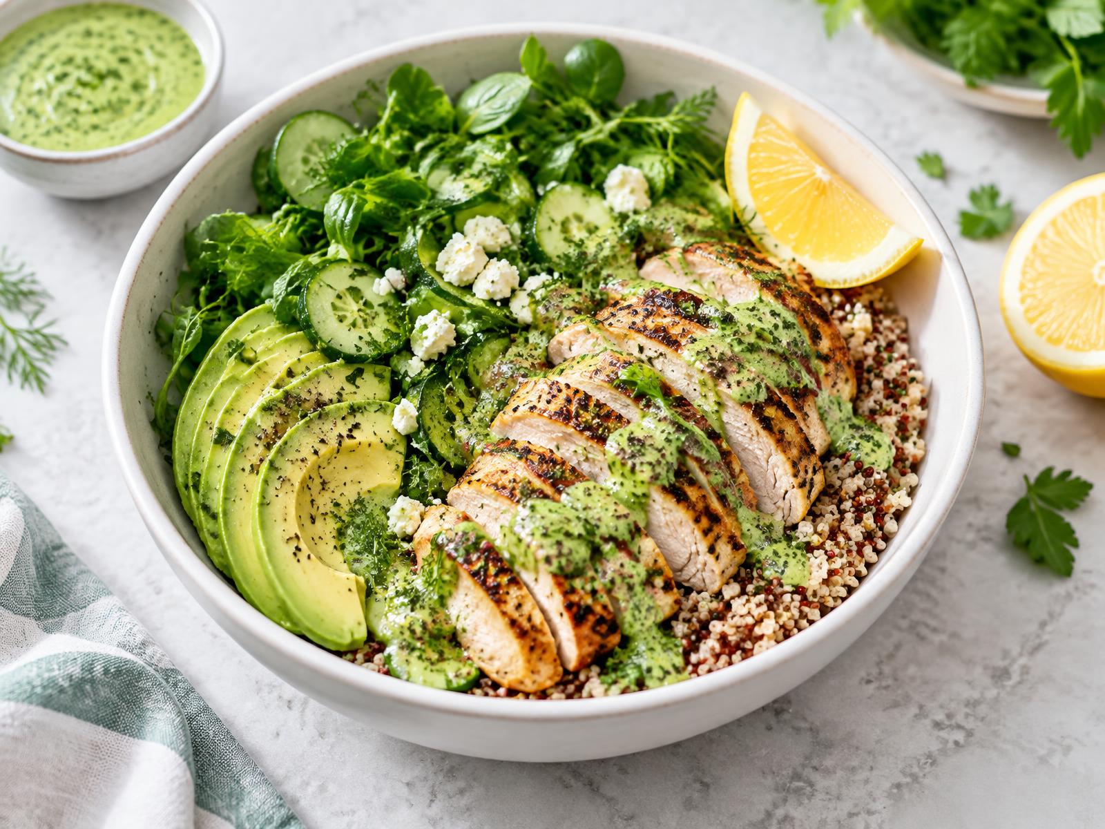 Green Goddess Chicken Bowls