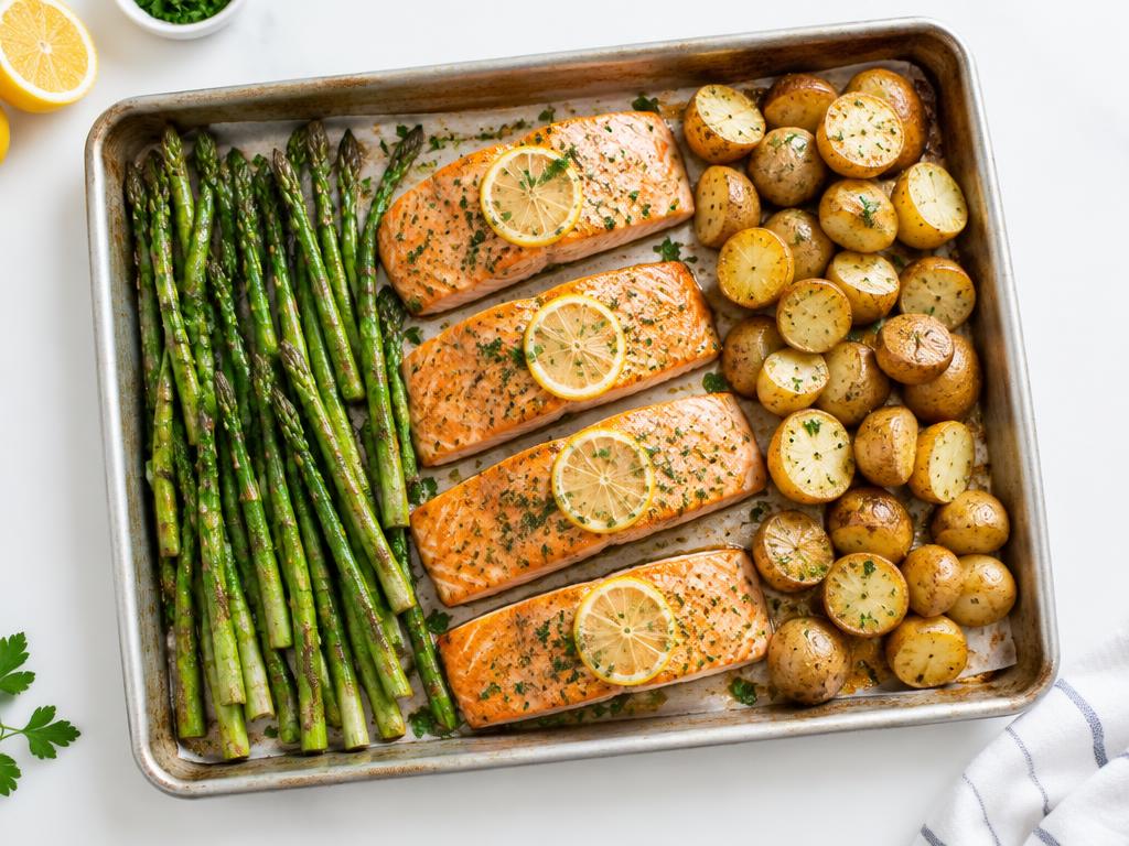 Sheet Pan Lemon Salmon
